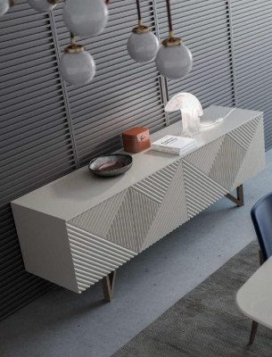 Iesszëmmer Garnitur Modern Iesszëmmer Garnitur Wäisst Sideboard mat Stauraum