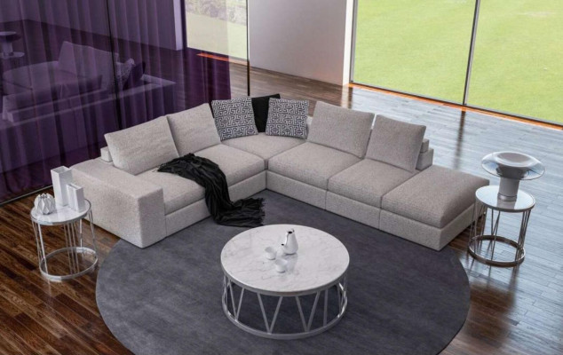 Wäisst Eckschaaf Polster Eckgarnitur Luxus L-Form Sofas Modern Design