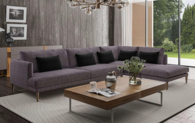Wunnlandschaft Sofa Ecksofaen L-Form Textilmöbel Modern Ariichtung