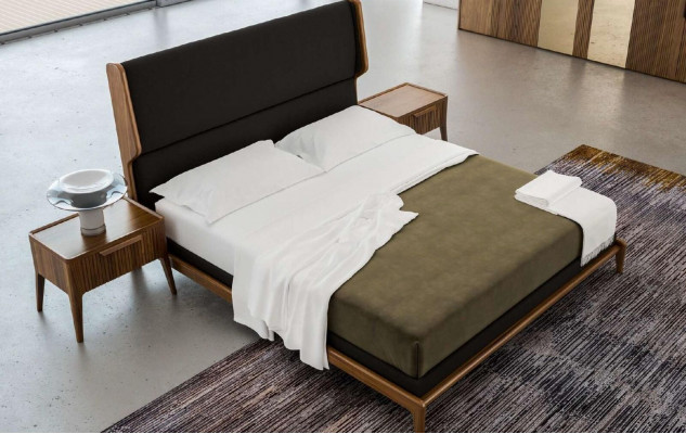 Braune Schlofkummer-Set Bett Nuetsechert 2tlg Modernen Stil Luxus Miwwelen