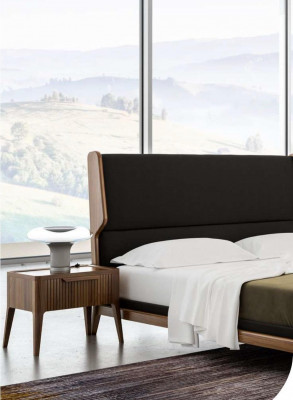 Braune Schlofkummer-Set Bett Nuetsechert 2tlg Modernen Stil Luxus Miwwelen