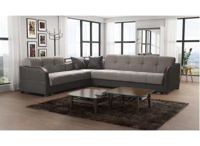 Luxus Eckcouch L-Form Sofas Canapé Textil Miwwelen Sofas Stof Design Nei