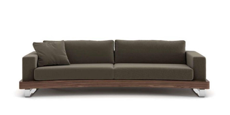 Modern dräisëtzegt Sofa Polsterkanapé Wunnzëmmergarnitur-Set Holzgestell
