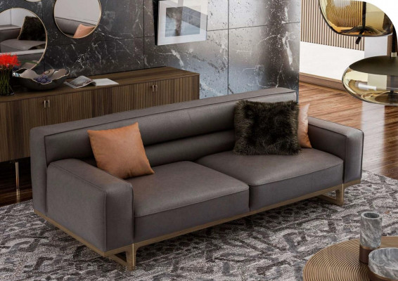 Gronge Dreisëtzer Modern Luxus Canapé Wunnzëmmer Miwwelen Wunnzëmmer Sofa