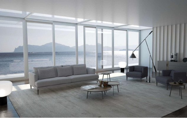 Modernt Groussegaart Dräisëtzeger Geséisstu Designer Luxus Canapé Wohnmébel