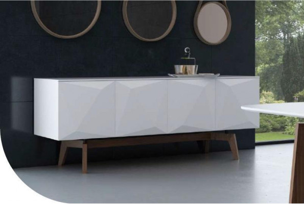Wäisst Sideboard Mat Stauplaz Iesszëmmermiwwel Luxus Holzmëbelen Modern
