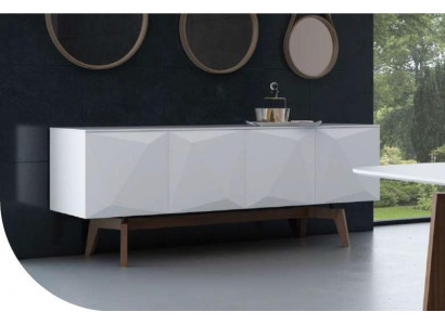 Wäisst Sideboard Mat Stauplaz Iesszëmmermiwwel Luxus Holzmëbelen Modern