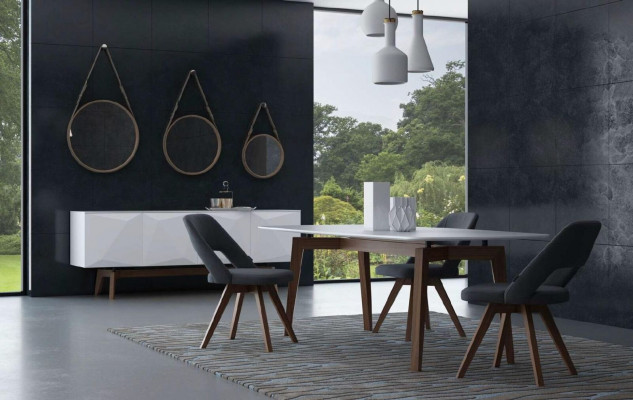 Wäisst Sideboard Mat Stauplaz Iesszëmmermiwwel Luxus Holzmëbelen Modern