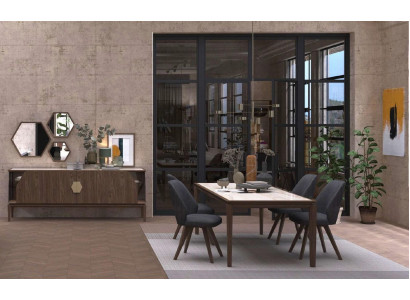 Iesszëmmer Kichen Dësch Luxus Vollholzmiwwelen Modern Ariichtungmiwwelen