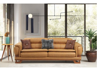 Dräibettcouch Dräisëtzer Couch 3 Sëtzer Couchen Design Wunnzëmmer Konschtléder