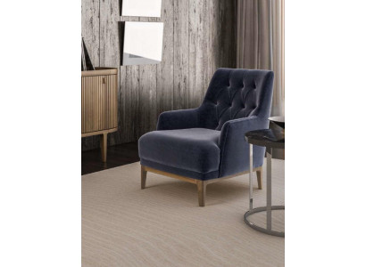 Bloen exklusiven Chesterfield-Fauteuil Wunnzëmmer Eenzele Sëtz Holzgestell