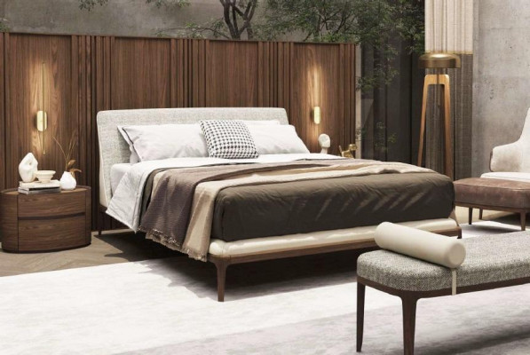 Designer Holz Nuetsdësch Modernen Design Echt Holz Schlofzëmmer Miwwelen