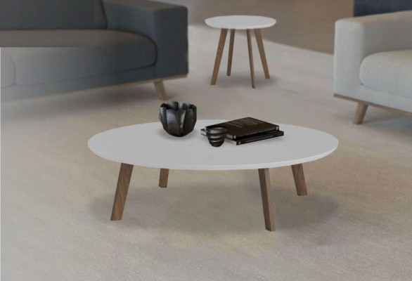 Klenge Ronn Couchdëscher Set Wunnzëmmermébel Massivholz Dëscher Luxus Nei