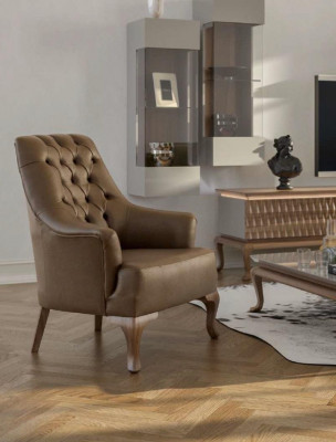 Brongen Chesterfield Eenzaars Wunnzëmmermiwwel Moderne Luxus Fauteuil