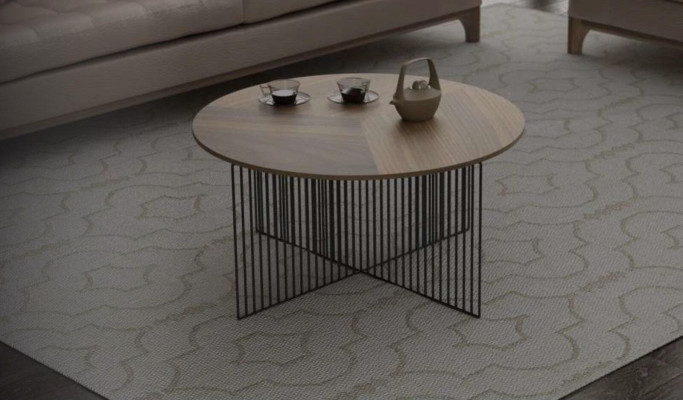 Moderne Wunnzëmmer Couch-Dësch Braun Massivholz Miwwelen Luxus Ablag-Dëscher