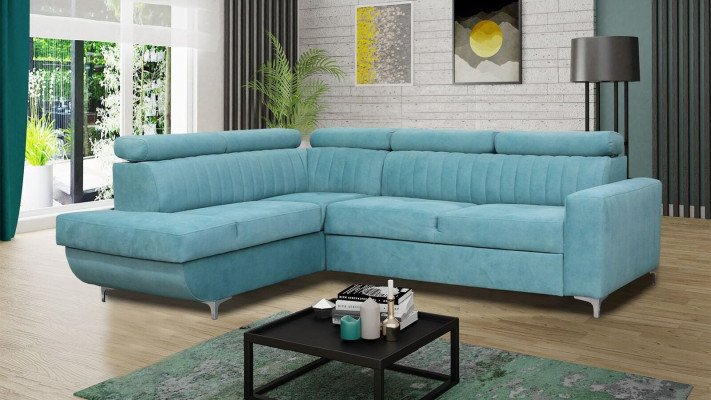 Bloos Canapé Wunnlandschaft Stoff Eck Canapé Design Textil Canapé L-Form Miwwel