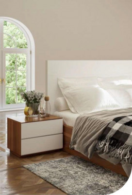 Brongen Nuetsschaf am Schlofzëmmer Modern Echt Holz Schlofzëmmermiwwele Nei