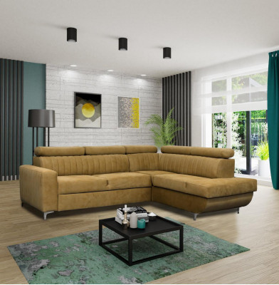 Sofas L-Form Textil Canapé Eckplaz Sëtz Sofa Wunnzëmmer modern Gréng Couchen Miwwelen