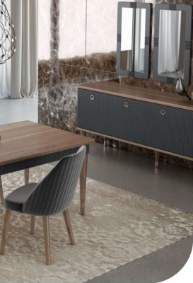 Groue Moderne Luxus Stull Still Eenzelsëtz Holzméiwele Kichestill
