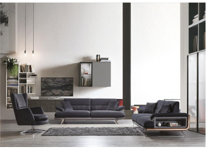 Sofasëtzkombinatioun 3+3+1 Sëtzer Sofas Fotell Sëtzkombinatioun Stoff Livingraum