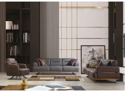 Sofagarnitur 3+2+1 Sëtzer Set Design Sofae Polster Couchen Modern Nei