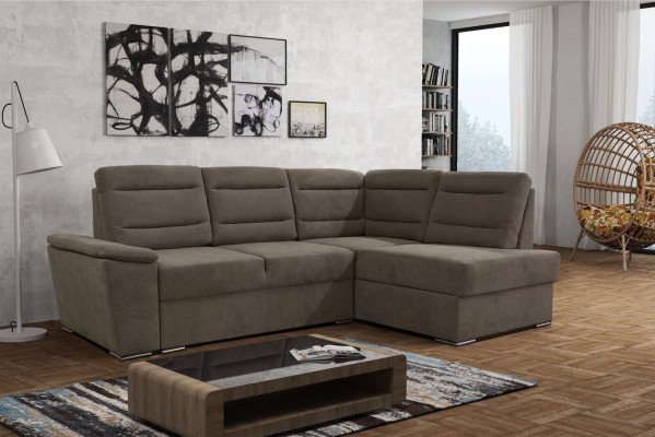Schlofgaff Relax Sëtz Miwwel Wunnlandschaft Sofa Canapé Ecksofa L-Form Polster Nei