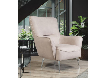Sessell Fauteuil Ohrensessel 1-Sëtz Stoff Luxus Wunnzëmmer Modern.