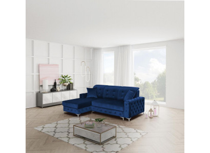 Chesterfield Schlof Canapé Sofa Gepolstert Miwwelen Ecksofa L-Form Sofa Modern