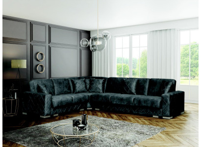 Design Sofa Ecksofa Samt Wunnlandschaft Miwwelen Canapé L-Form Schlofssofa Canapéen Nei