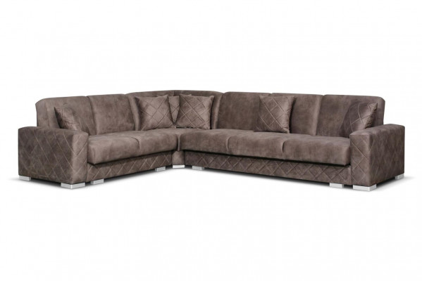 Design Sofa Ecksofa Samt Wunnlandschaft Miwwelen Canapé L-Form Schlofssofa Canapéen Nei