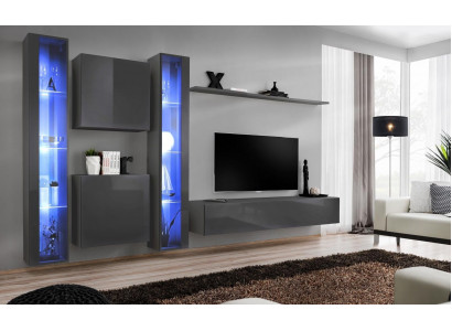 Luxus 2x Hänkvitrinn Nei Wunnwand 2x Wandschaf Komplett Set Wand Regal Nei