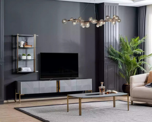 Canapé-Dësch Kaffisdësch Wunnzëmmer Wäiss Luxus Canapé-Dëscher Design Holz