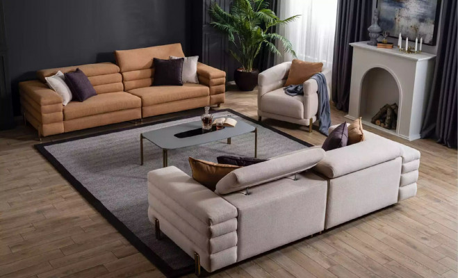 Canapé-Dësch Kaffisdësch Wunnzëmmer Wäiss Luxus Canapé-Dëscher Design Holz