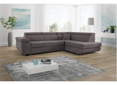 Luxus Miwwelen Wunnlandschaft Ecksofa L-Form Polstersofa Textil Schlofsofa Canapé