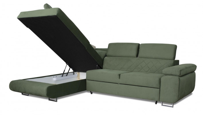 Luxus Miwwelen Wunnlandschaft Ecksofa L-Form Polstersofa Textil Schlofsofa Canapé