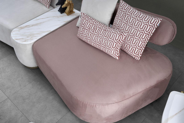Sofa Garnitur Grouss Sofa Polstersofa Stoffsofa Rosa Dräisëtzer Set 4tlg