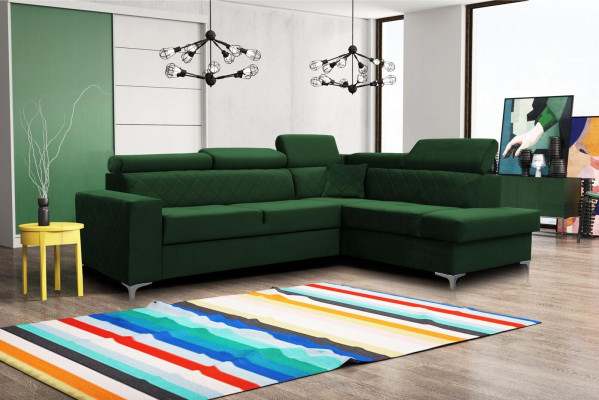 Modern Relax Sëtz Miwwel Wunnlandschaft Eck Textil Luxus Ecksofa L-Form Polster