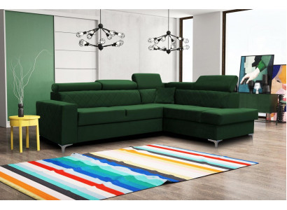 Modern Relax Sëtz Miwwel Wunnlandschaft Eck Textil Luxus Ecksofa L-Form Polster