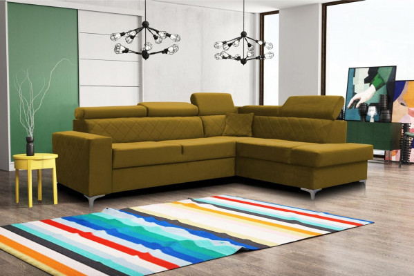 Modern Relax Sëtz Miwwel Wunnlandschaft Eck Textil Luxus Ecksofa L-Form Polster