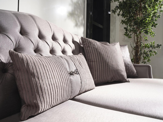 Canapé-Set Sofa 3 Still Stoffcouch Gro 3 Deeler Drësëtzeger Polstersofa