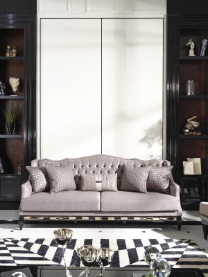 Canapé-Set Sofa 3 Still Stoffcouch Gro 3 Deeler Drësëtzeger Polstersofa