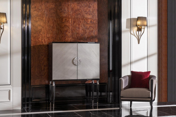 Garnitur Fauteuil Barschaf Grau Stoff Ouerfauteuil Bar Wunnzëmmer Set