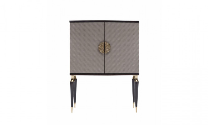 Garnitur Fauteuil Barschaf Grau Stoff Ouerfauteuil Bar Wunnzëmmer Set