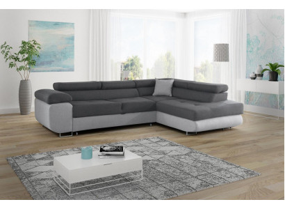 Design-Schlofkutsch Mébelen Textilpolster Gaang Kutsch Sofa L-Form Eckkouche Modern Eckkutsch