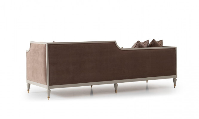 Viersëtzer Sofa 4 Sëtzer Stoffsofa Brong Polstersofa Sofa Wunnzëmmer