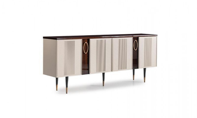 Sideboard Anrichte Kommode Holz Schaf Wäiss Design Iesszëmmer Miwwelen