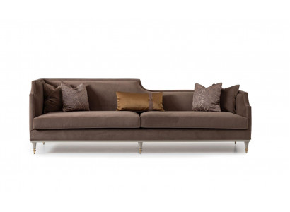 Stoffsofa Véiersëtzer Sofa 4 Sëtzer Brong Sofas Wunnzëmmer Polstersofa