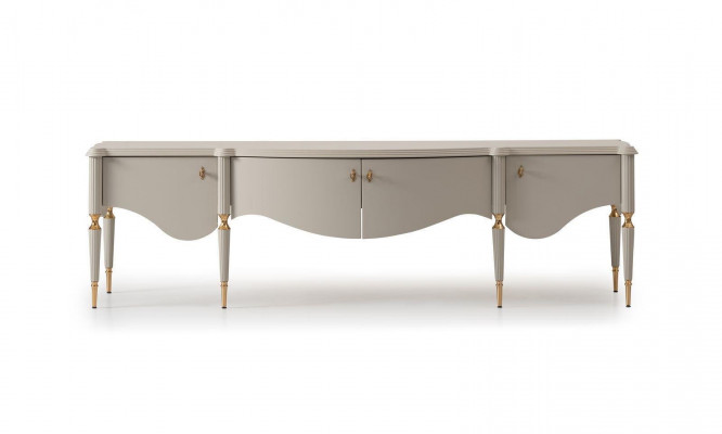 Sideboard RTV Lowboard TV Stänner Beige Holz Wunnzëmmer Dësch Schaf