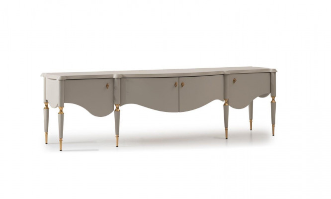 Sideboard RTV Lowboard TV Stänner Beige Holz Wunnzëmmer Dësch Schaf