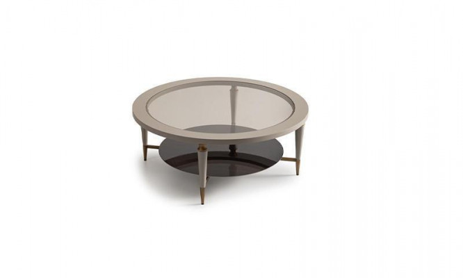 Grupp Sofadësch Beistelltëscher Set 2tlg Kaffisdëscher Beige Holz